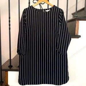 H&M black and white striped dress.